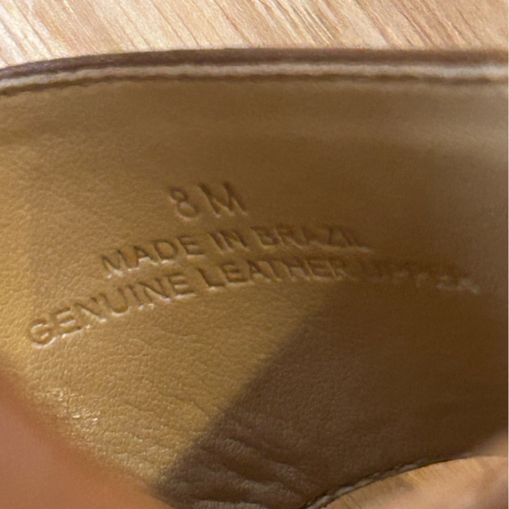 Talbots Brown Leather Block Heel Leather Sandals - Picture 11 of 12